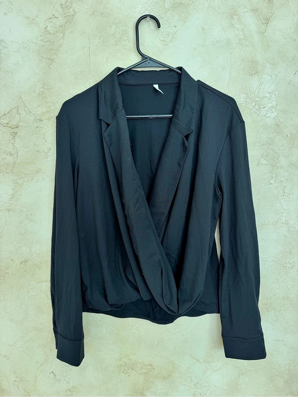 Halara Shawl Collar Long Sleeve Work Blazer Black